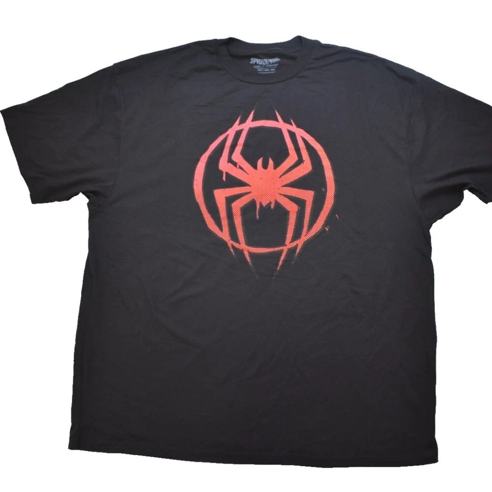Spider-Man Across The Spider-Verse Mens Big & Tall Splatter Logo Shirt New 4XLT